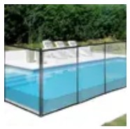 A swimming pool with a fence around it.